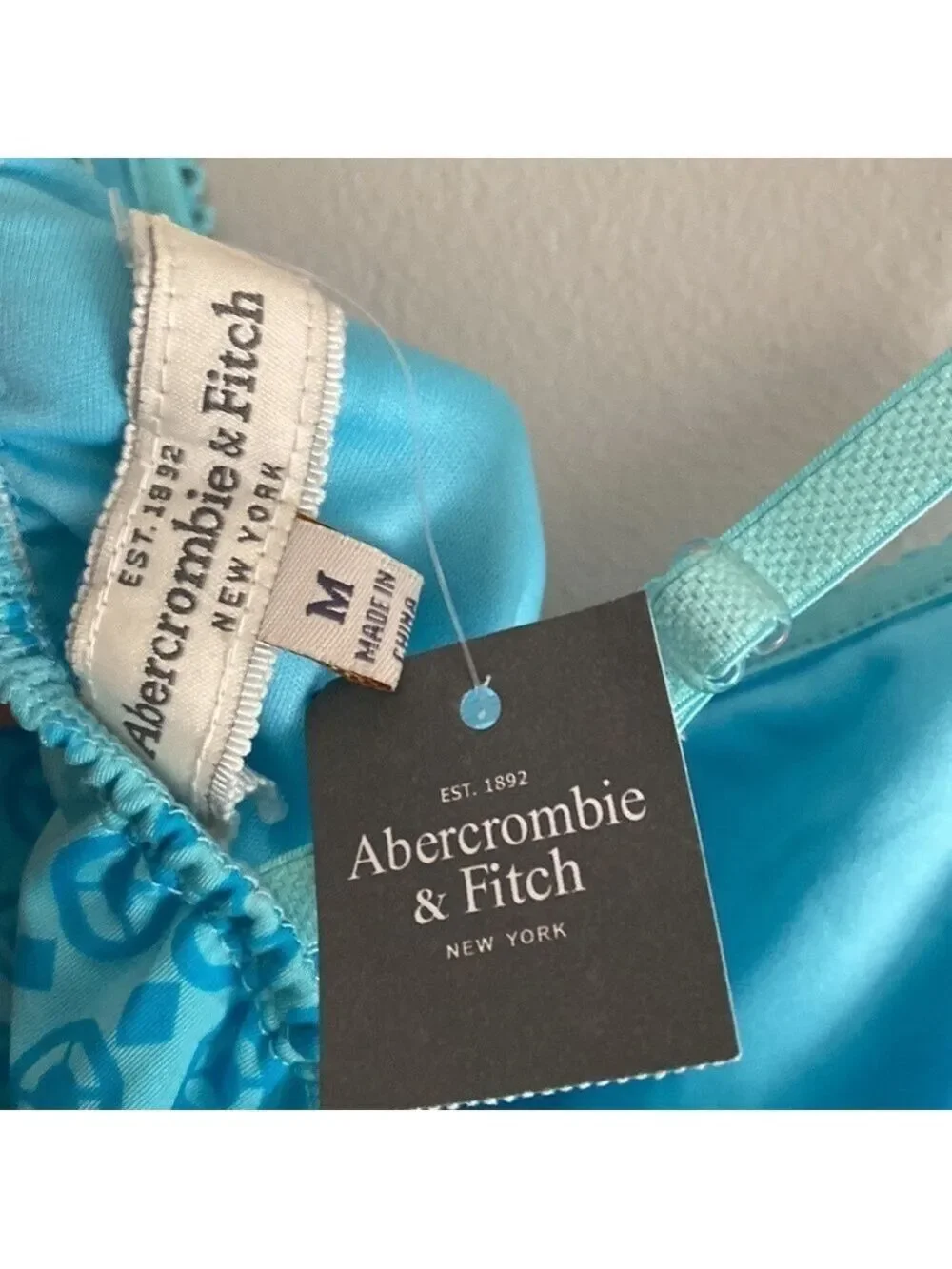 Y2K vintage Abercrombie & Fitch turquoise maxi dress